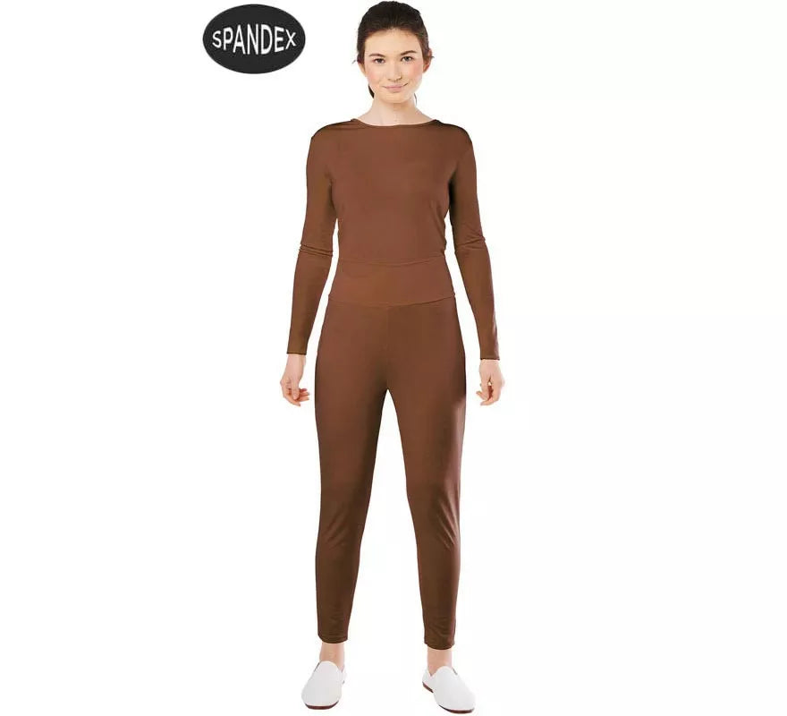 Translation missing: es.Conjunto Maillot Spandex en 2 piezas color Marron para mujer