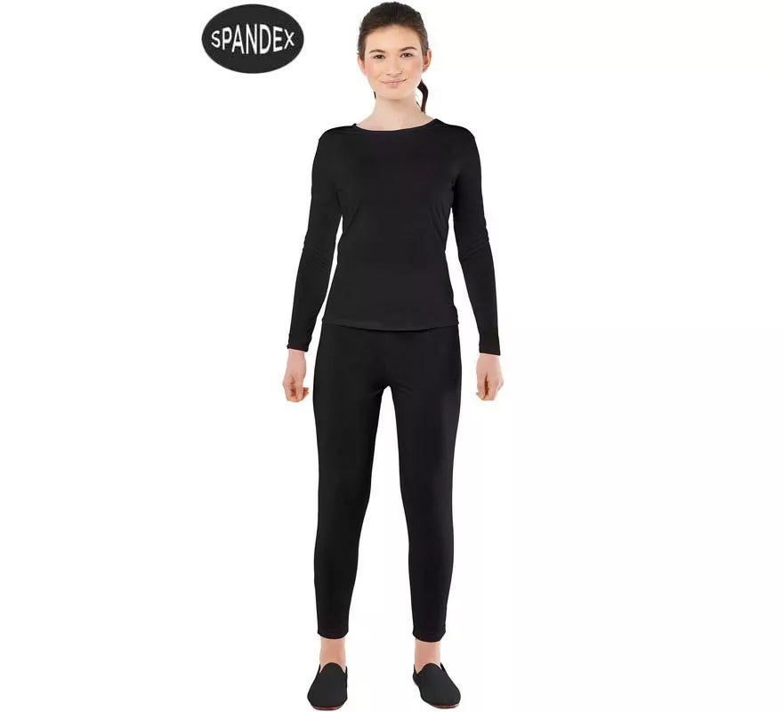 Translation missing: es.Conjunto Maillot Spandex en 2 piezas color Negro para mujer