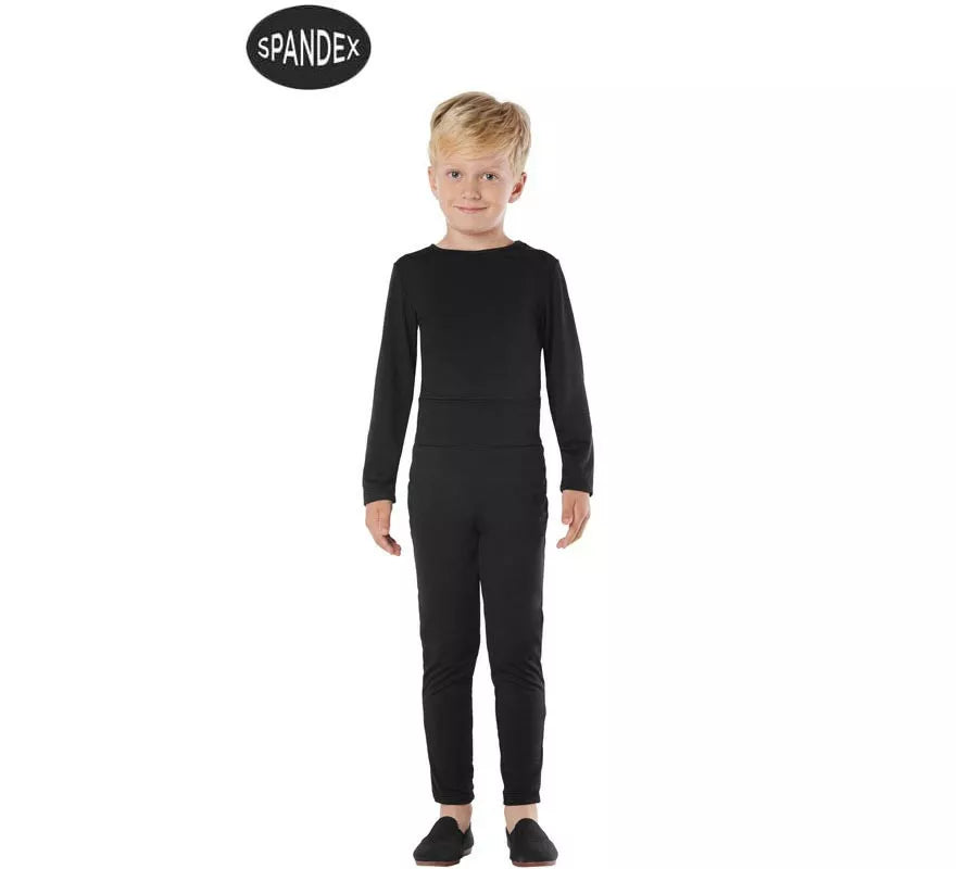 Translation missing: es.Conjunto Maillot Spandex en 2 piezas color Negro para niños