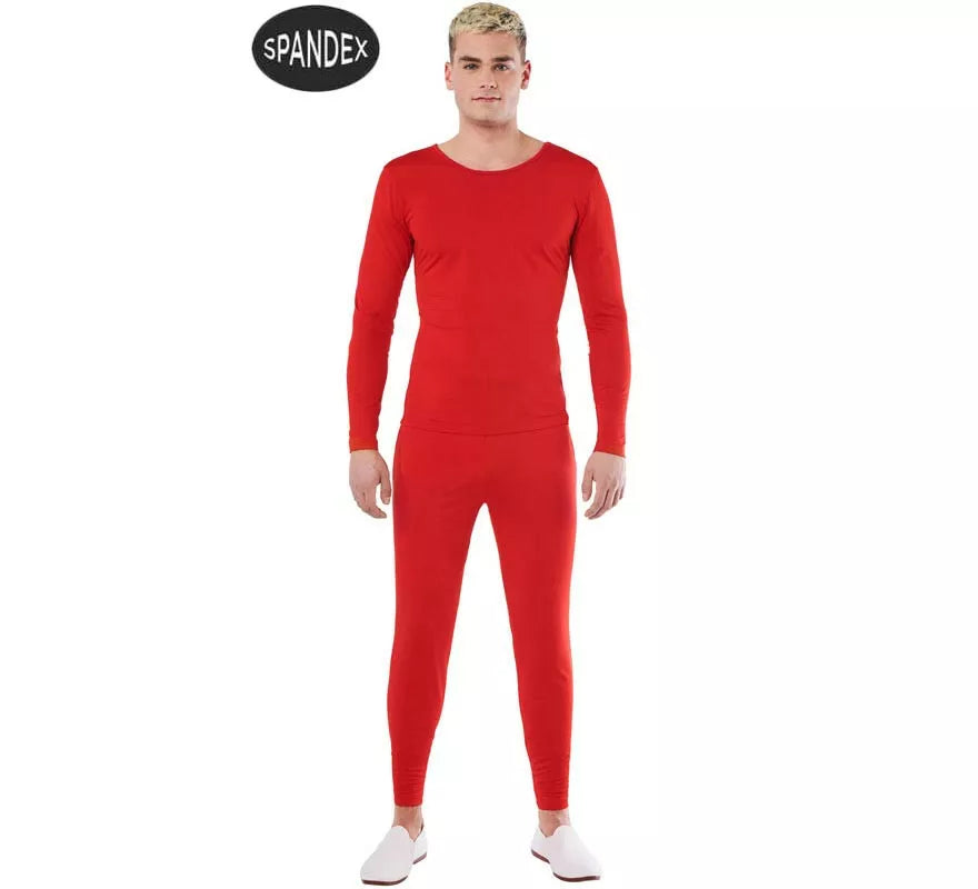 Translation missing: es.Conjunto Maillot Spandex en 2 piezas color Rojo para hombre