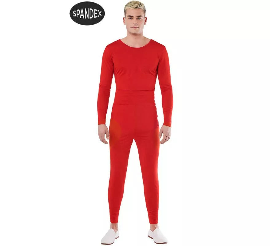 Translation missing: es.Conjunto Maillot Spandex en 2 piezas color Rojo para hombre