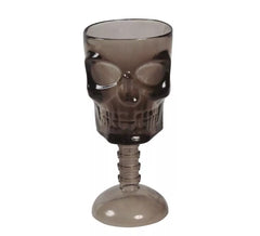 Copa de Calavera Negra Transparente de 18 cm