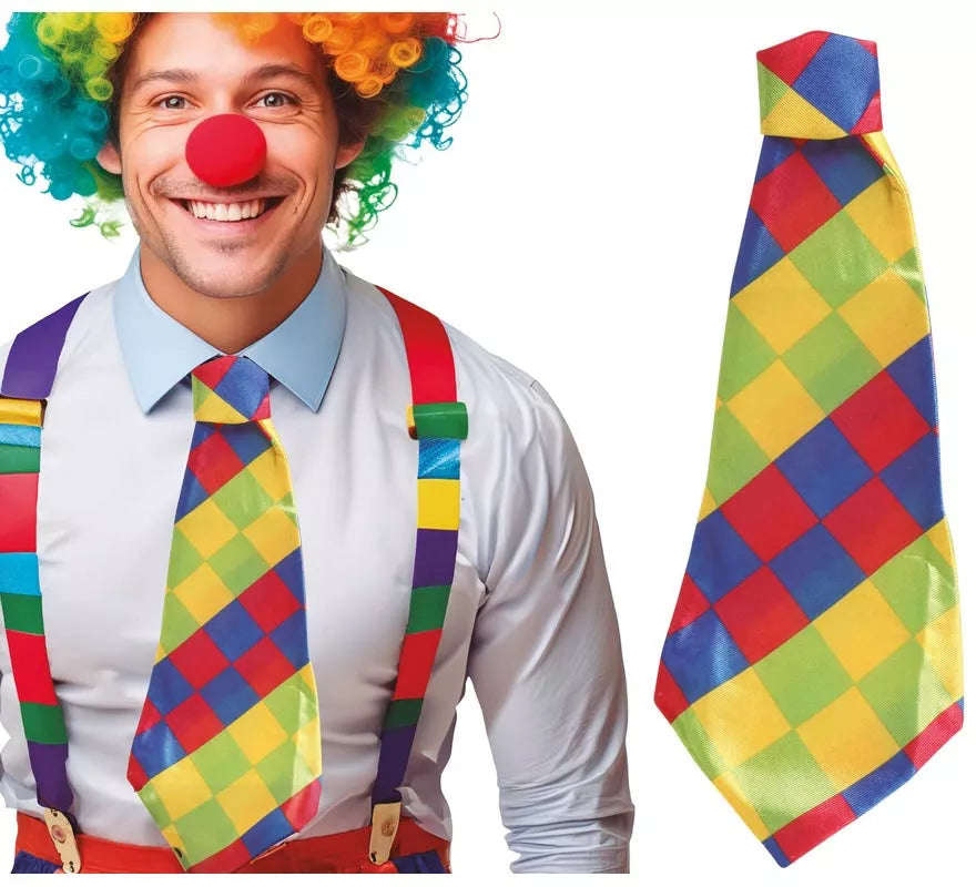 Translation missing: es.Corbata de Payaso cuadros 55 cms