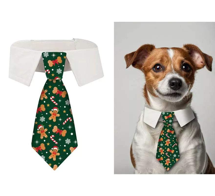 Translation missing: es.Corbata Estampada de Muñeco de Jengibre de 20 cm para perro
