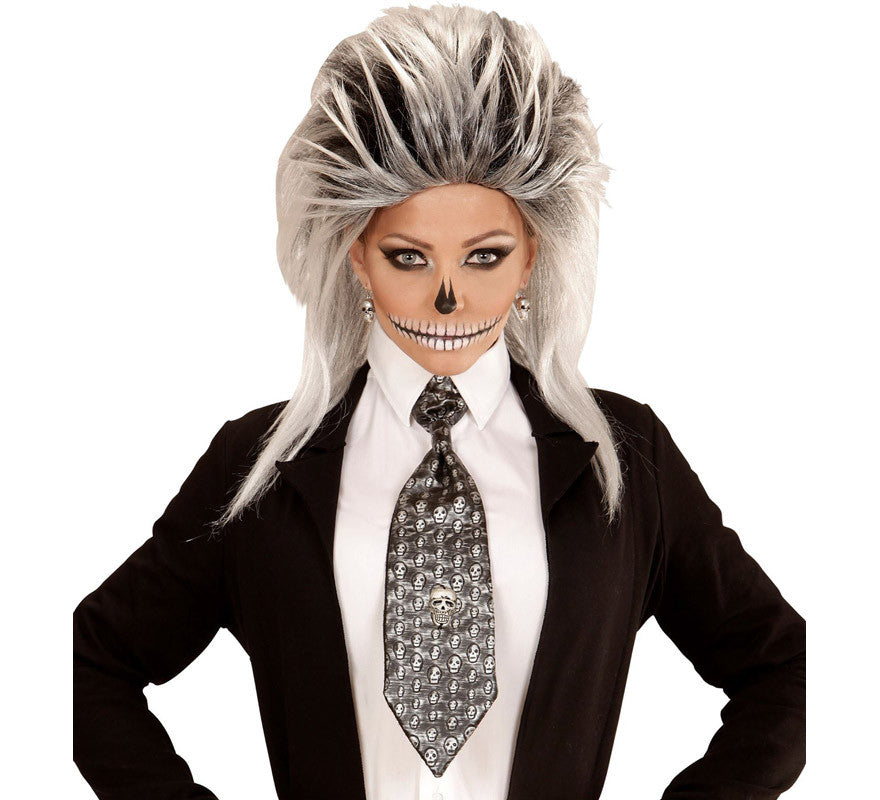 Translation missing: es.Corbata Halloween de Calavera Metalizada