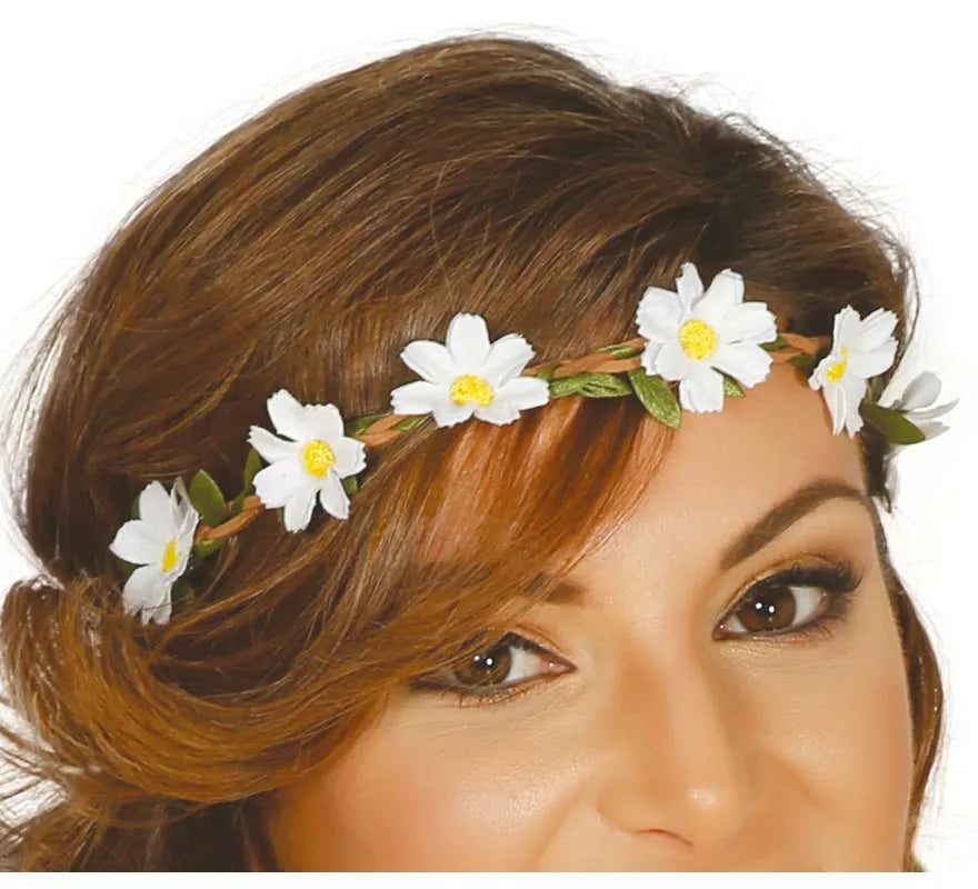 Translation missing: es.Corona con flores blancas