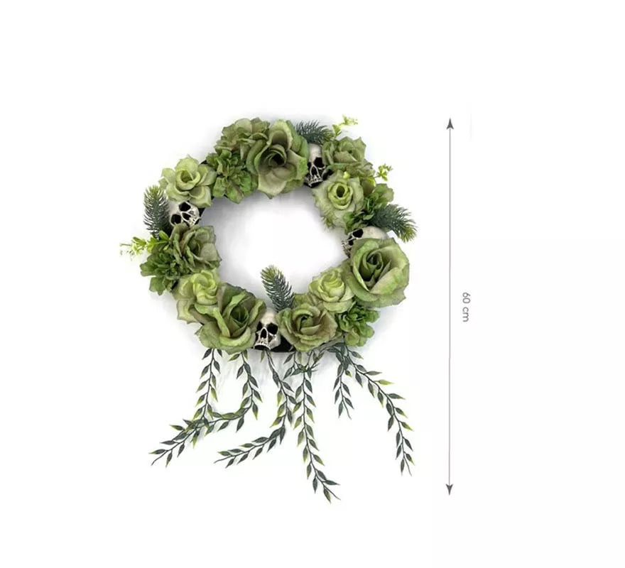 Translation missing: es.Corona de Flores verdes de 60x43 cm
