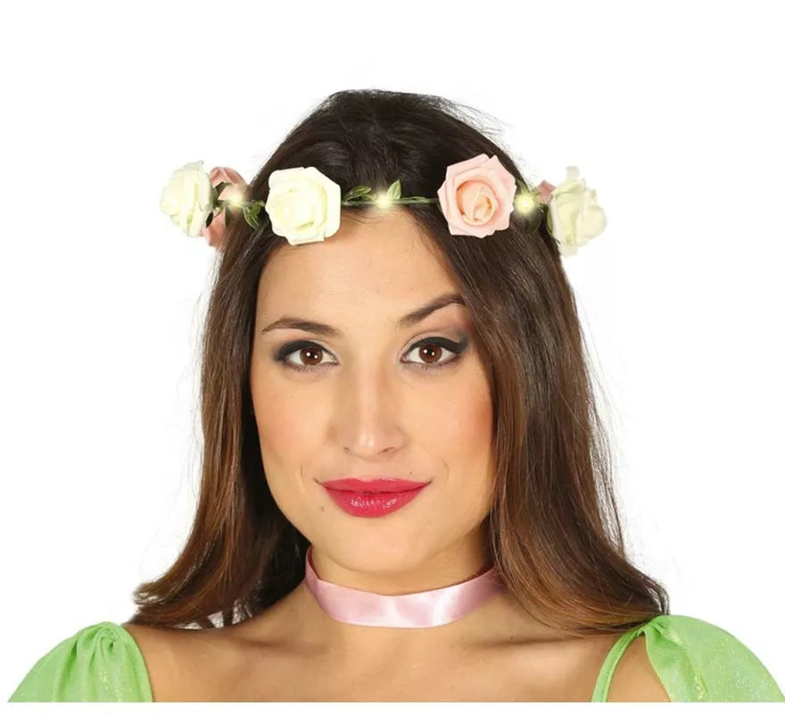 Translation missing: es.Corona de Rosas con Luz