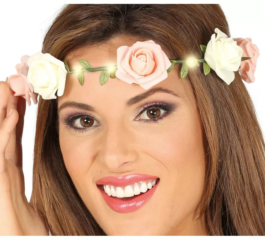 Translation missing: es.Corona de Rosas con Luz