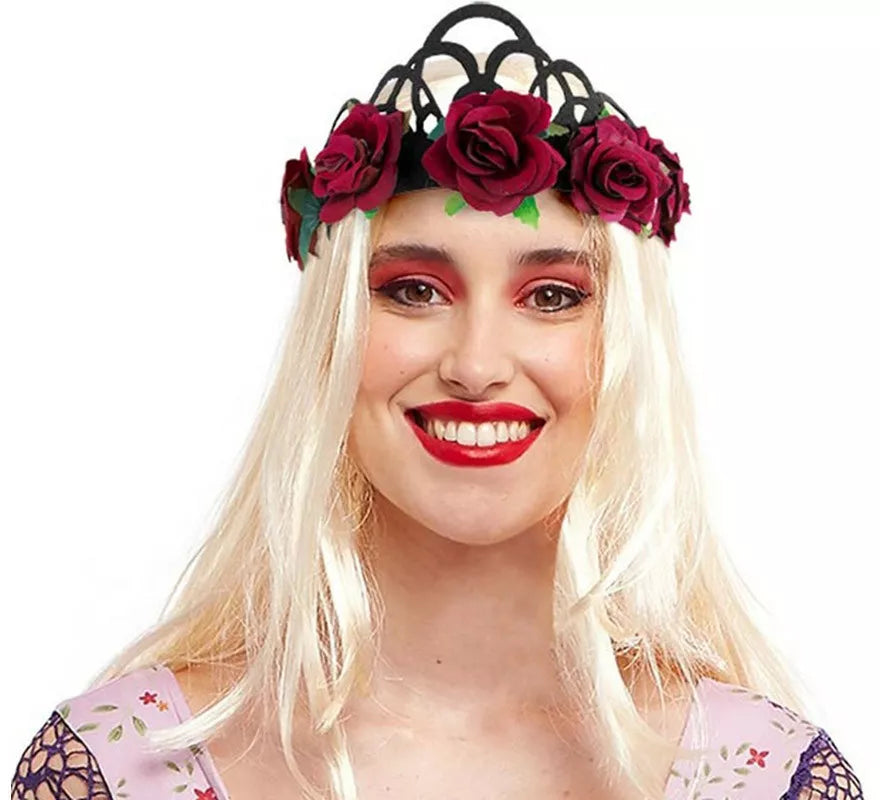 Translation missing: es.Corona de Rosas rojas de Fieltro