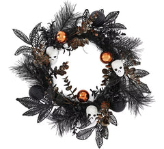 Corona Flor Halloween de 40 cm