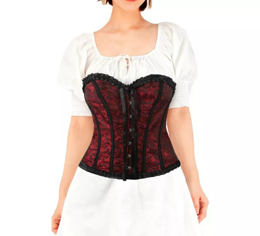 Translation missing: es.Corset de Encaje rojo para mujer