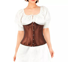 Corset de Raso café para mujer