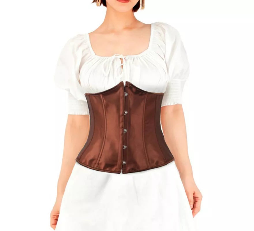 Translation missing: es.Corset de Raso café para mujer