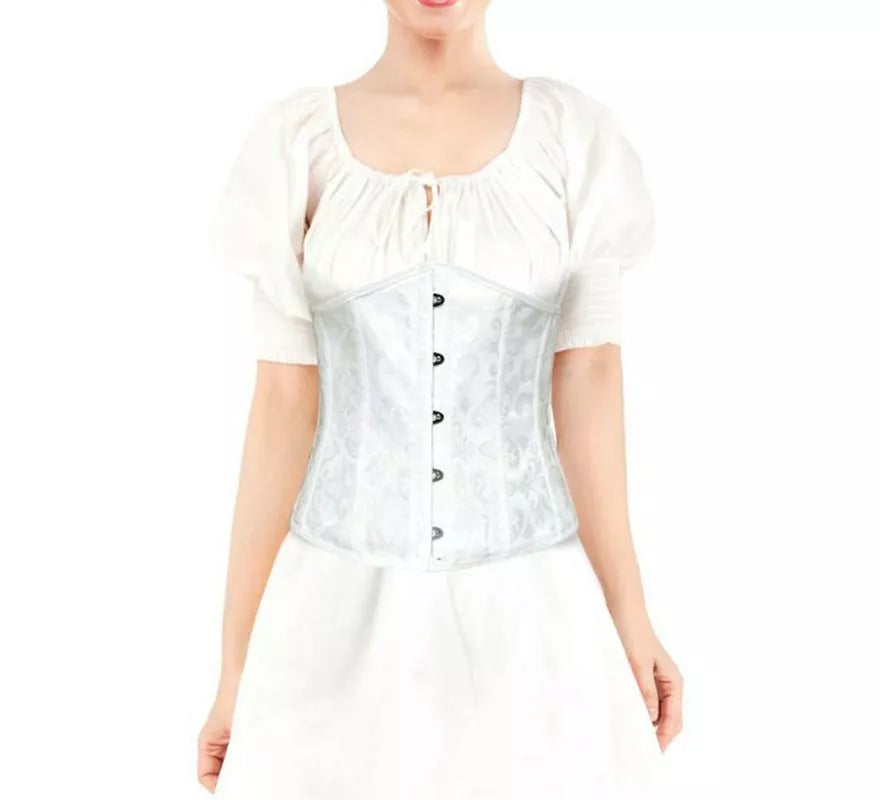 Translation missing: es.Corset Jacquard Blanco para mujer