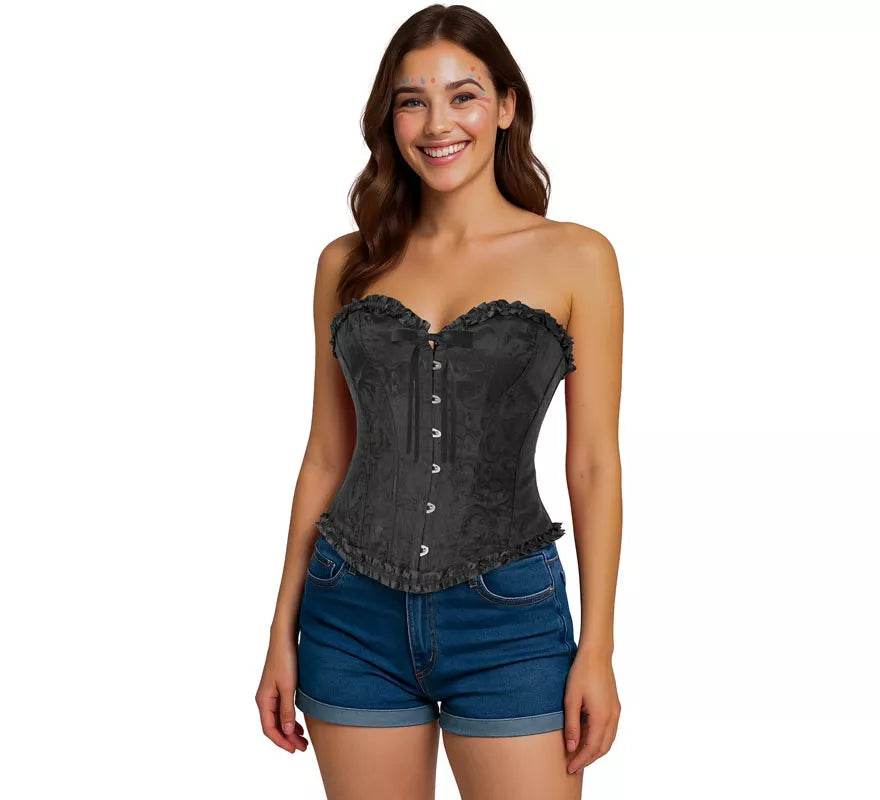Translation missing: es.Corset negro con Lazo para mujer