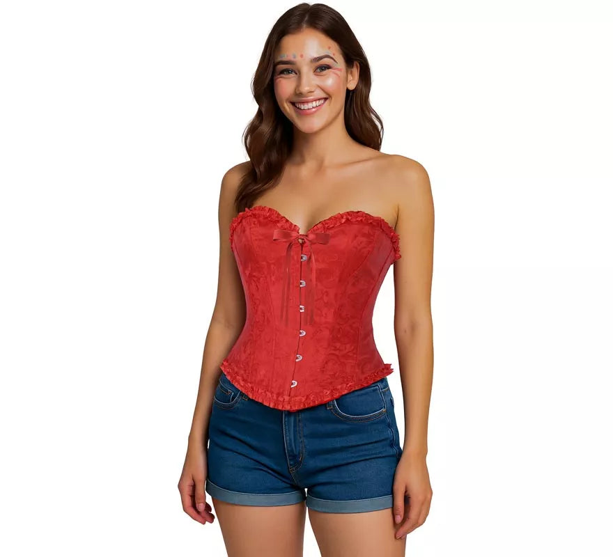 Translation missing: es.Corset rojo con Lazo para mujer