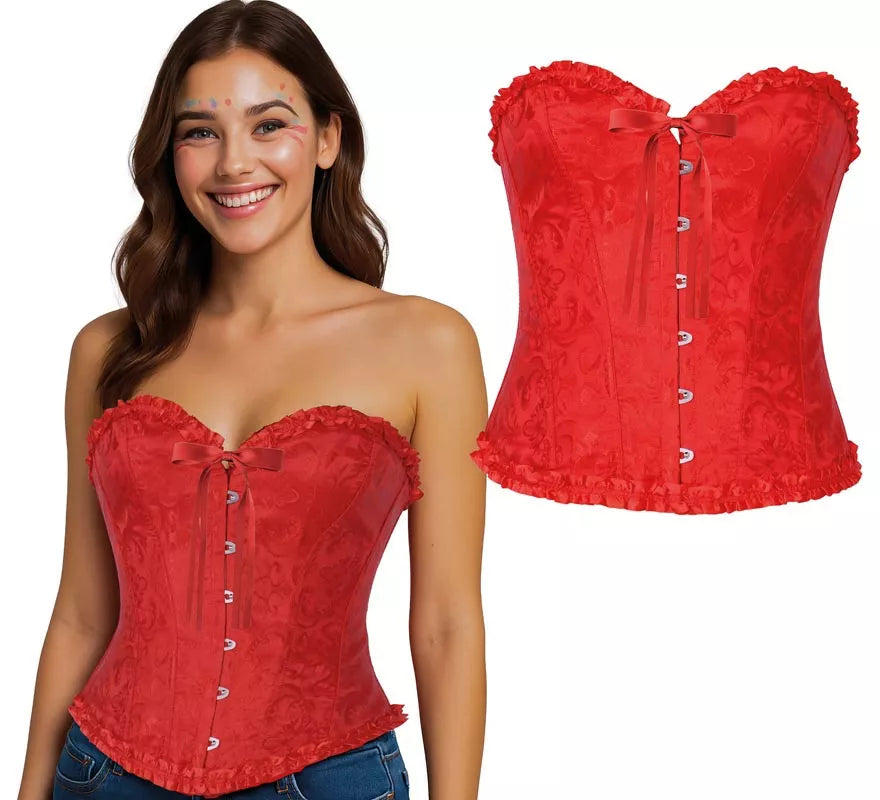 Translation missing: es.Corset rojo con Lazo para mujer