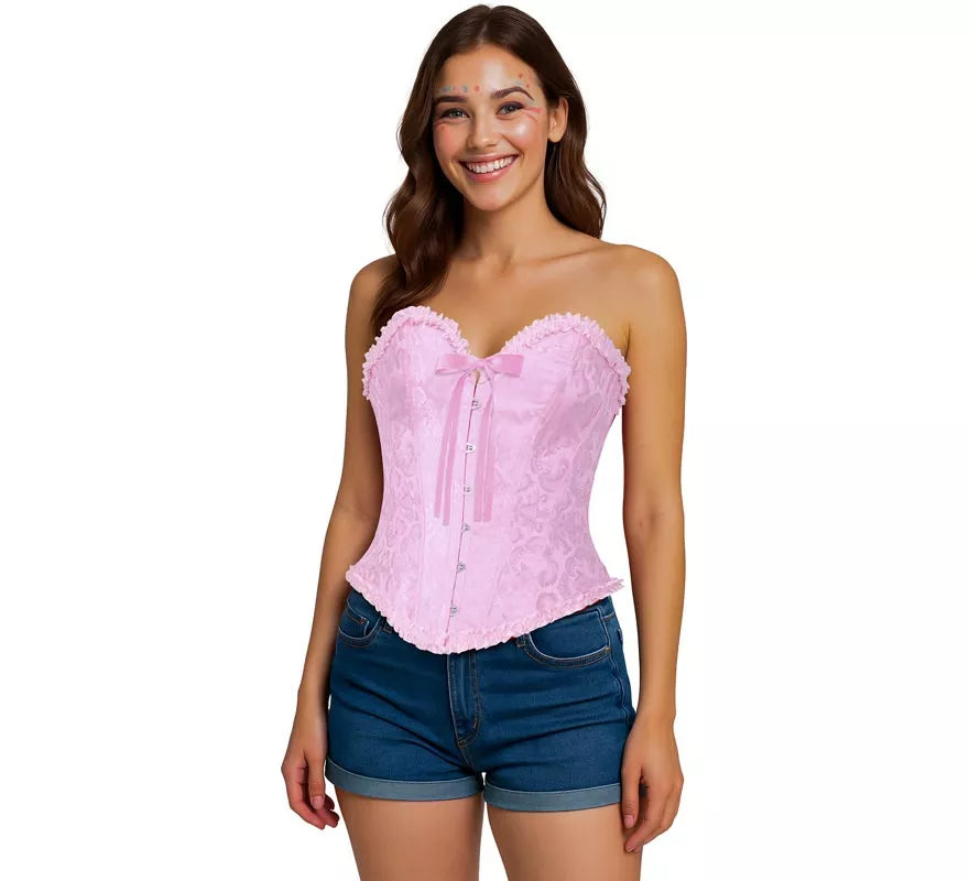 Translation missing: es.Corset rosa con Lazo para mujer
