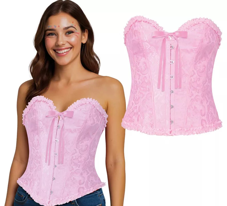 Translation missing: es.Corset rosa con Lazo para mujer