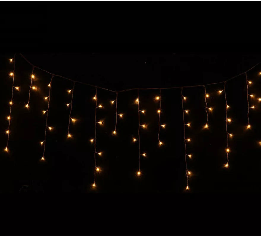 Cortina 300 Led Blanco Cálido Exterior de 9 m x 65 cm