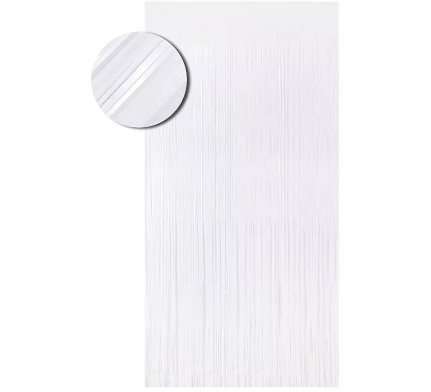 Cortina blanca de Flecos de 100x200 cm