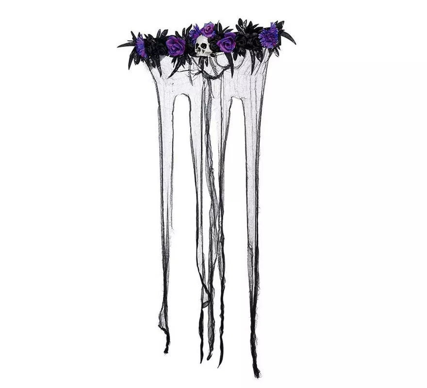 Translation missing: es.Cortina con Flores Lilas de 80X120 cm