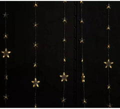Cortina de 18 Estrellas cálido con 144 Led
