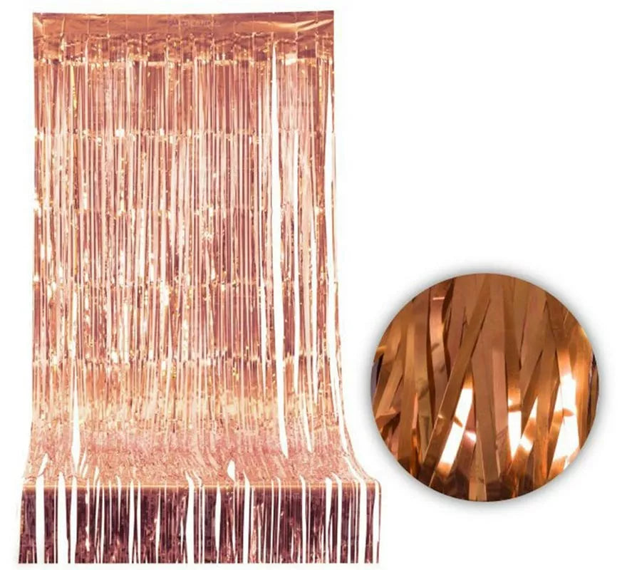 Translation missing: es.Cortina de Flecos color oro champagne de 100x200 cm