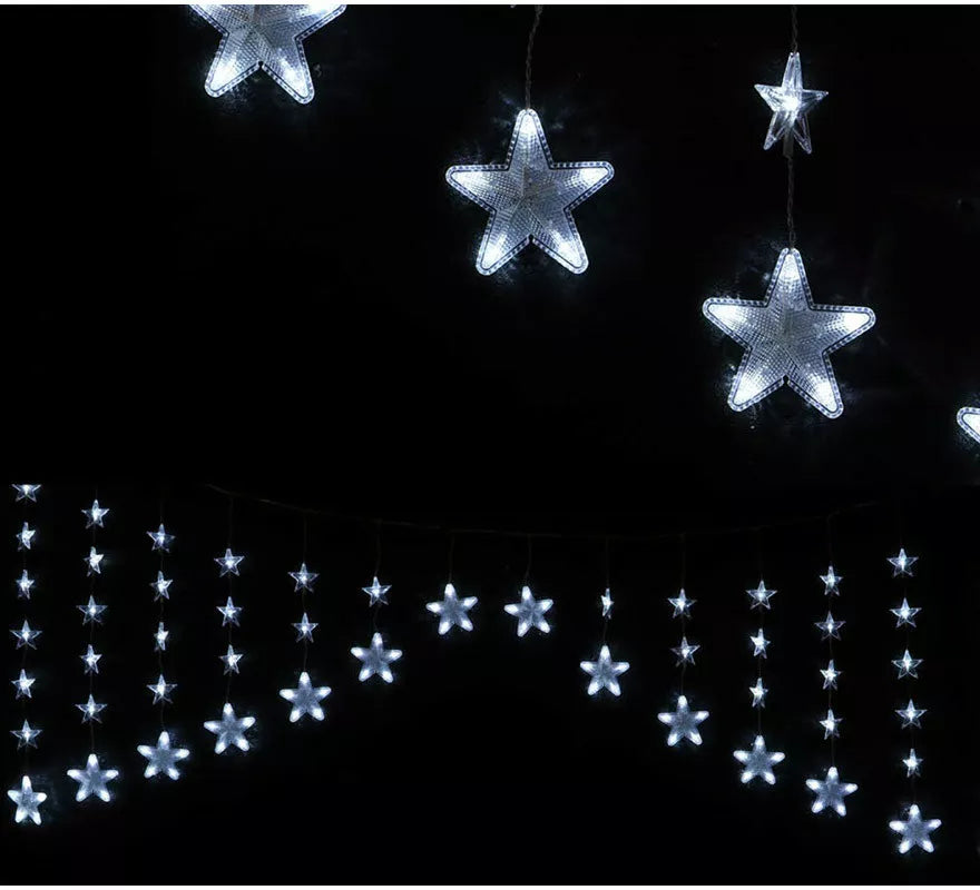Translation missing: es.Cortina Estrellas 136 Led Blanco 150 x