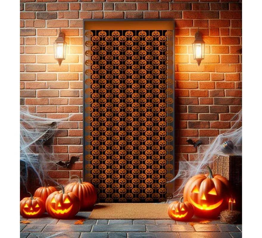 Translation missing: es.Cortina Halloween Calabazas de 1x2 m