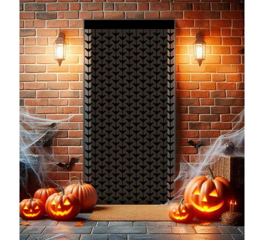 Translation missing: es.Cortina Halloween de Murciélagos negros de 1x2 m
