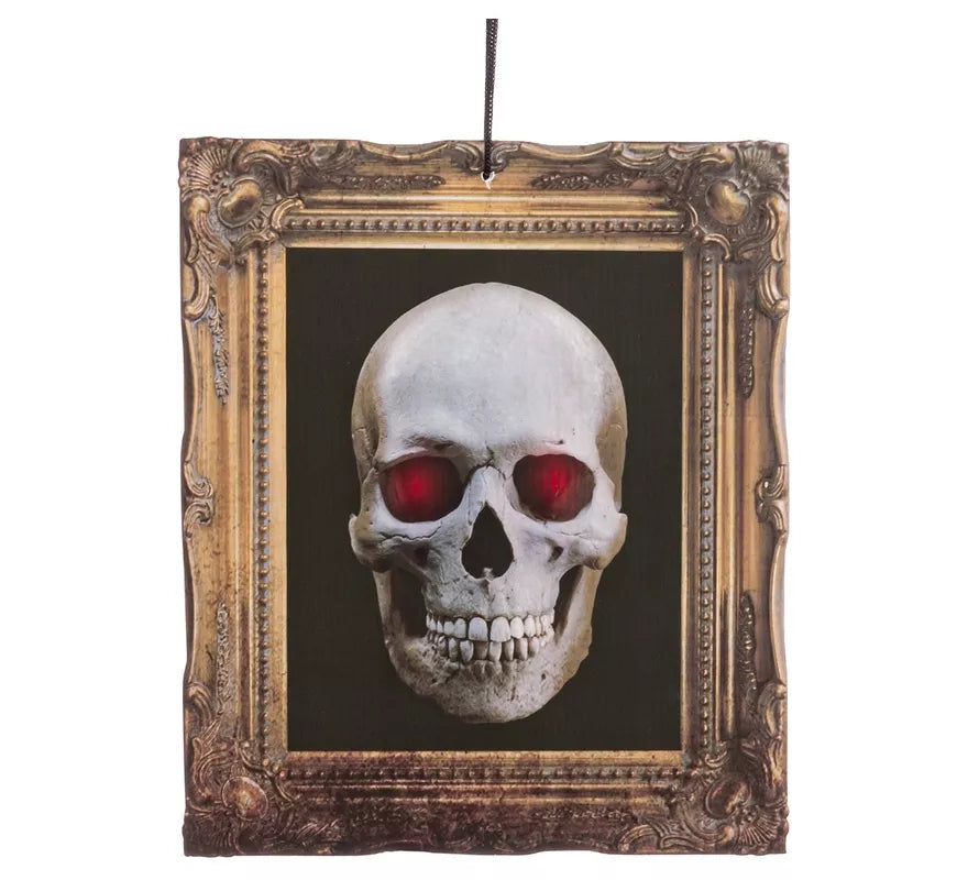 Translation missing: es.Cuadro de Calavera con Luz de 27,5x32,5 cm