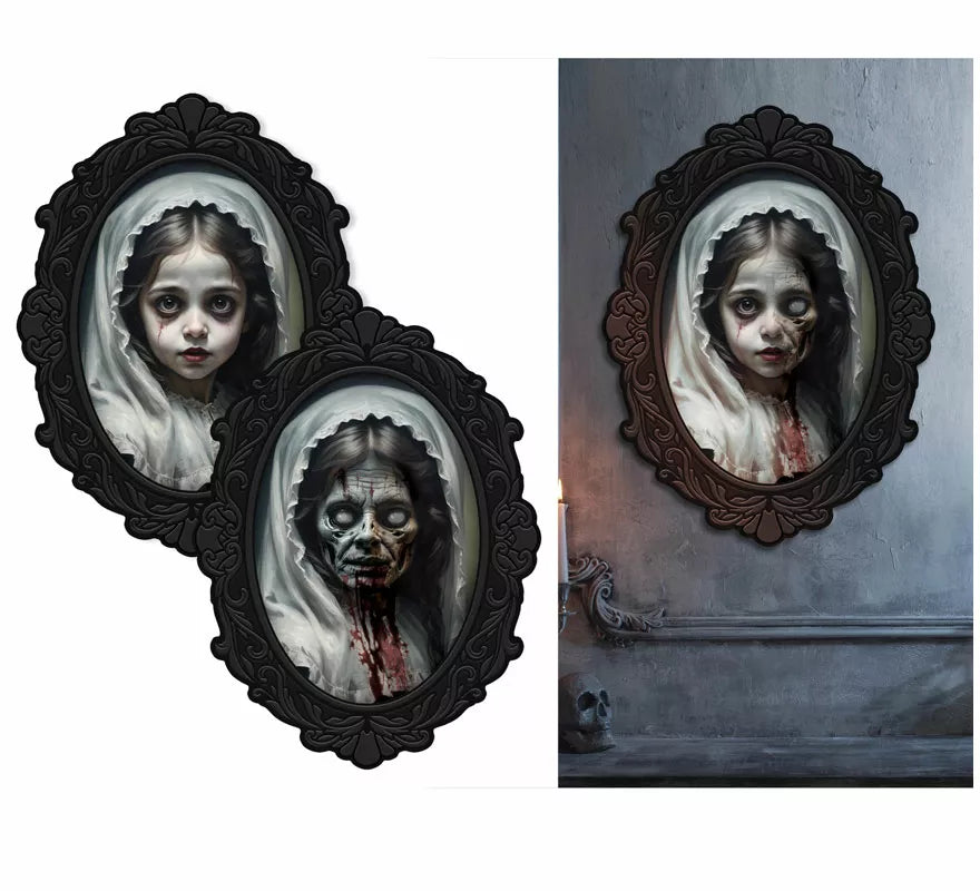Translation missing: es.Cuadro Niña Terrorífica de 35x48 cm
