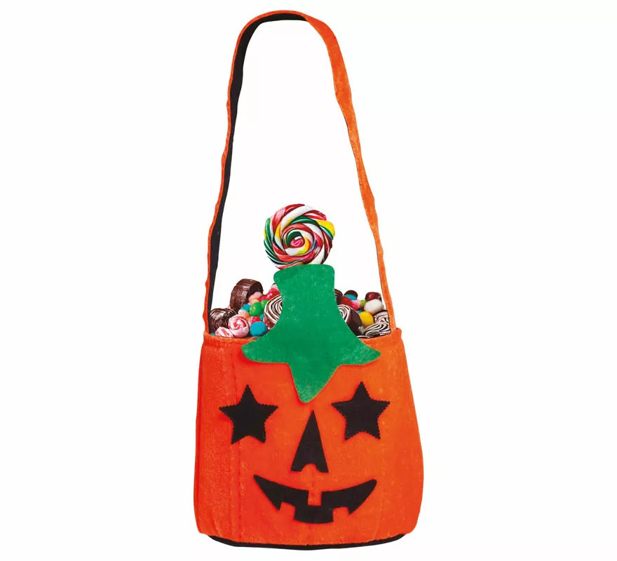 Cubo Calabaza Feliz de Fieltro de 25 cm