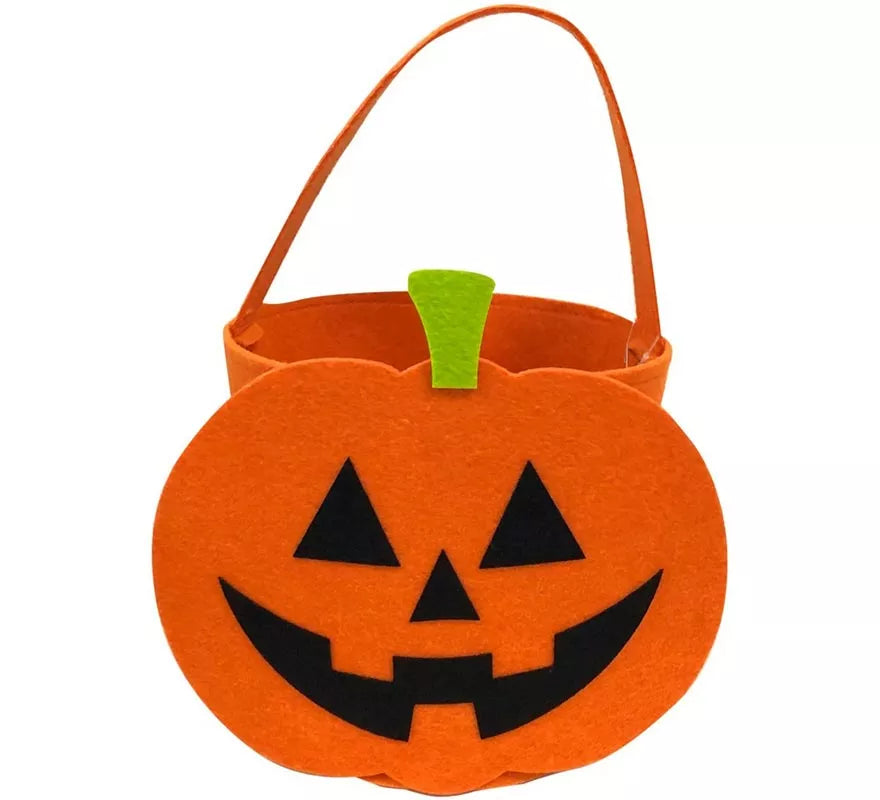 Translation missing: es.Cubo Calabaza naranja de Fieltro 21x19x22 cm