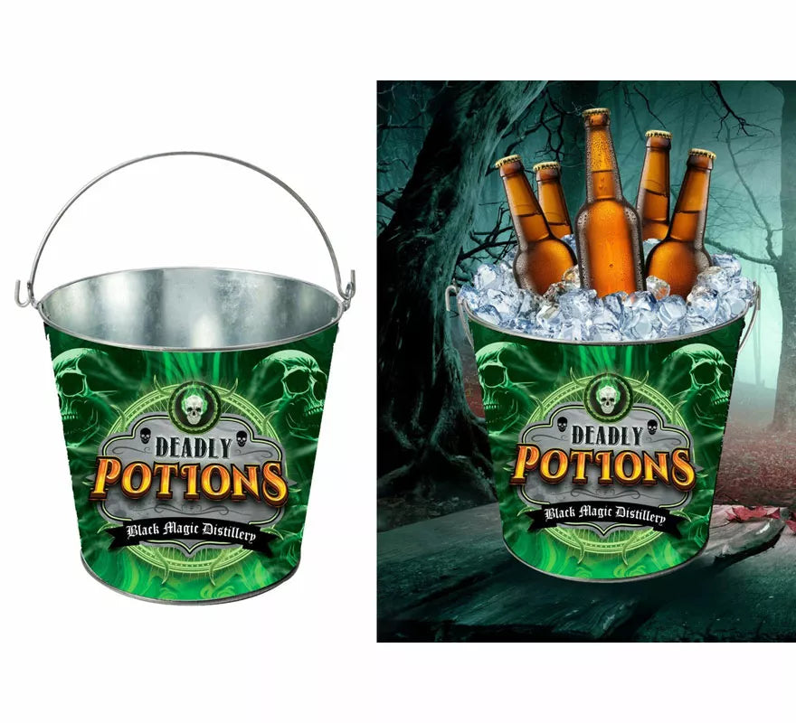 Translation missing: es.Cubo Metal Potions verde de 19X23 cm