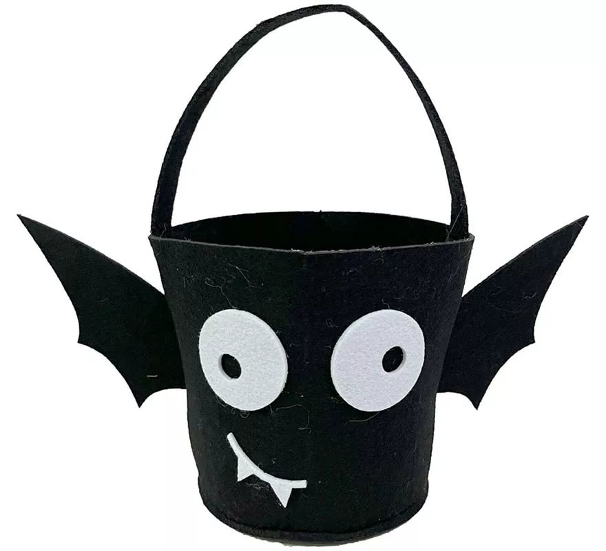 Translation missing: es.Cubo Murciélago de Fieltro negro 36x18,50x18 cm