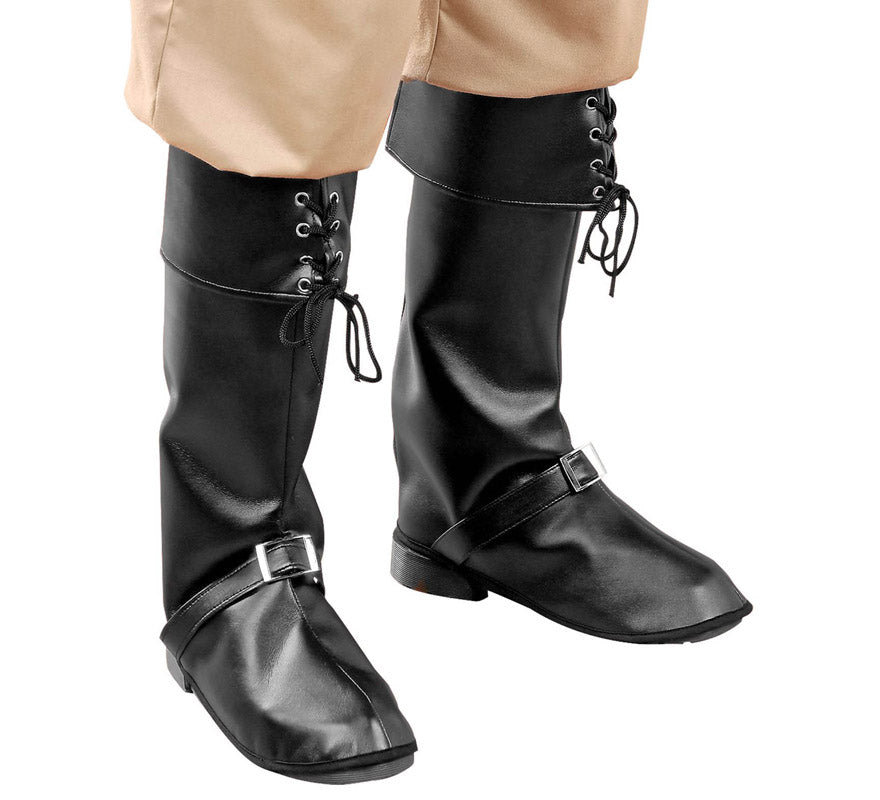 Translation missing: es.Cubre Botas con Hebillas Símil Piel en 2 Colores Surtidos