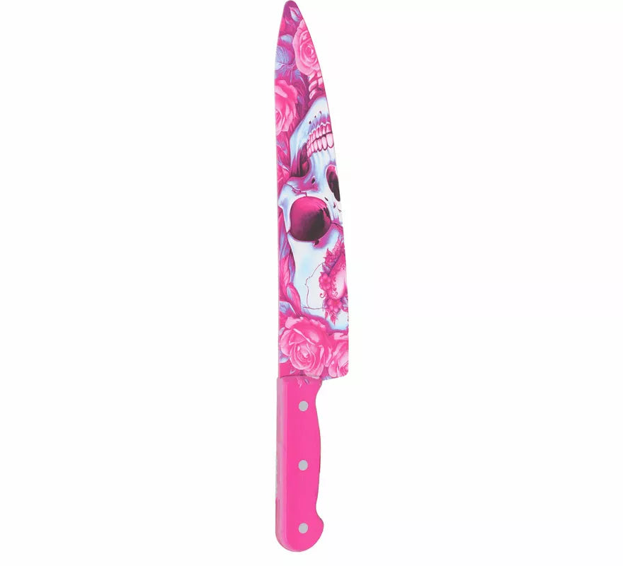 Translation missing: es.Cuchillo Calavera Rosa de 37 cm