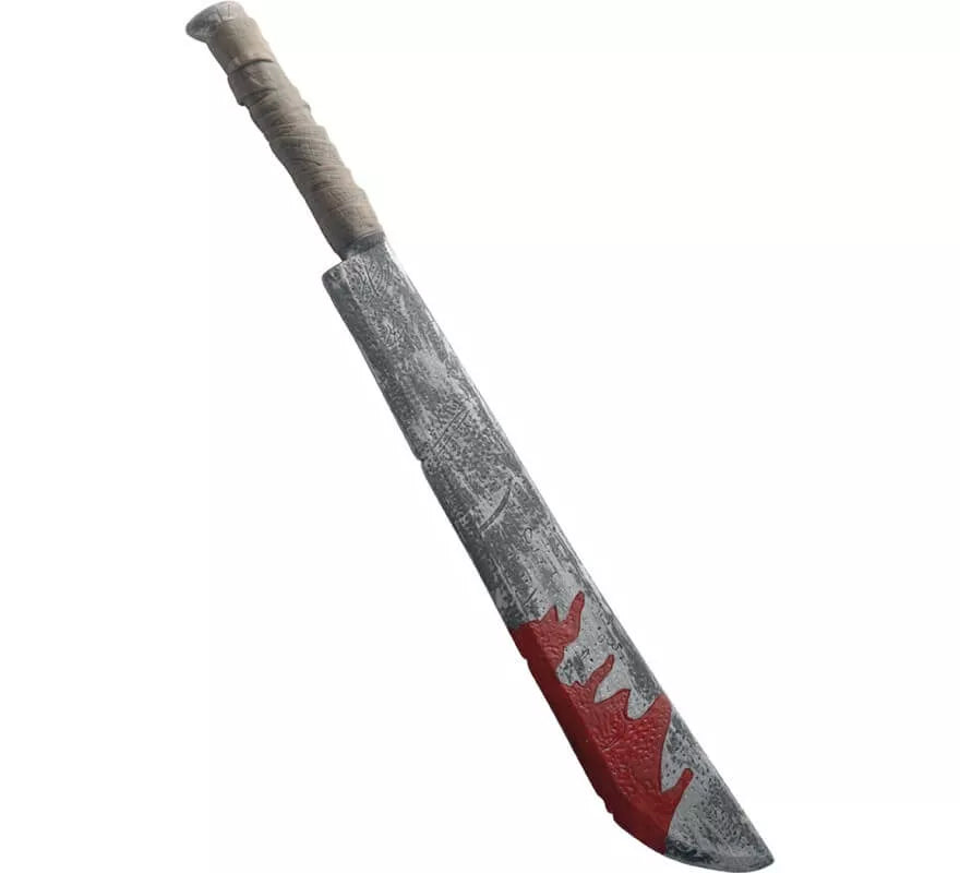 Translation missing: es.Cuchillo largo con manchas de sangre 74cm