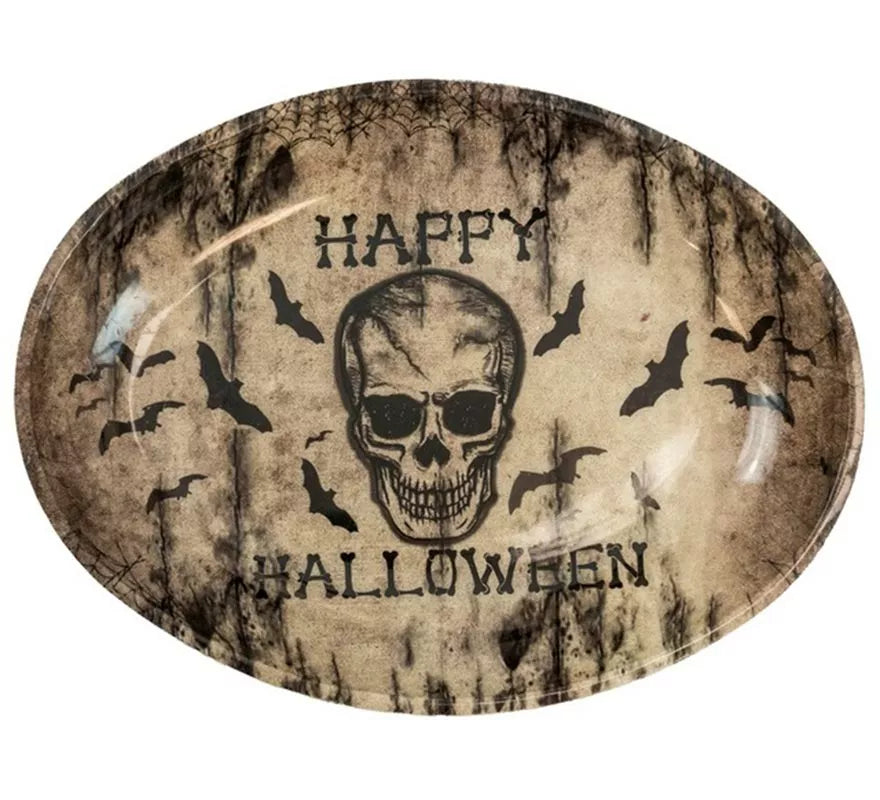 Cuenco de Calavera Feliz Halloween de 40x30,5 cm
