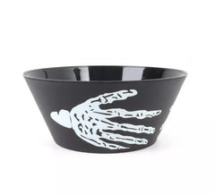 Cuenco Mano esqueleto negro de 26x16x11 cm