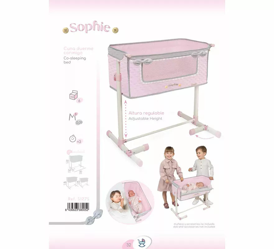 Translation missing: es.Cuna Regulable 'Duerme Conmigo' para Muñecas de hasta 48 cm