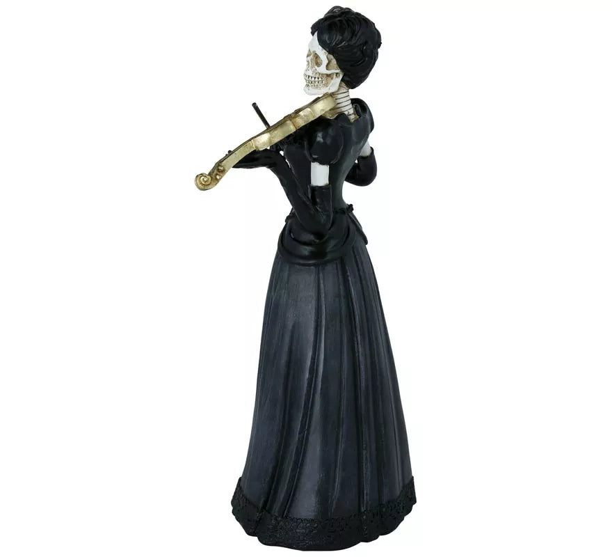 Translation missing: es.Dama Esqueleto con Violín de Resina de 26x15 cm