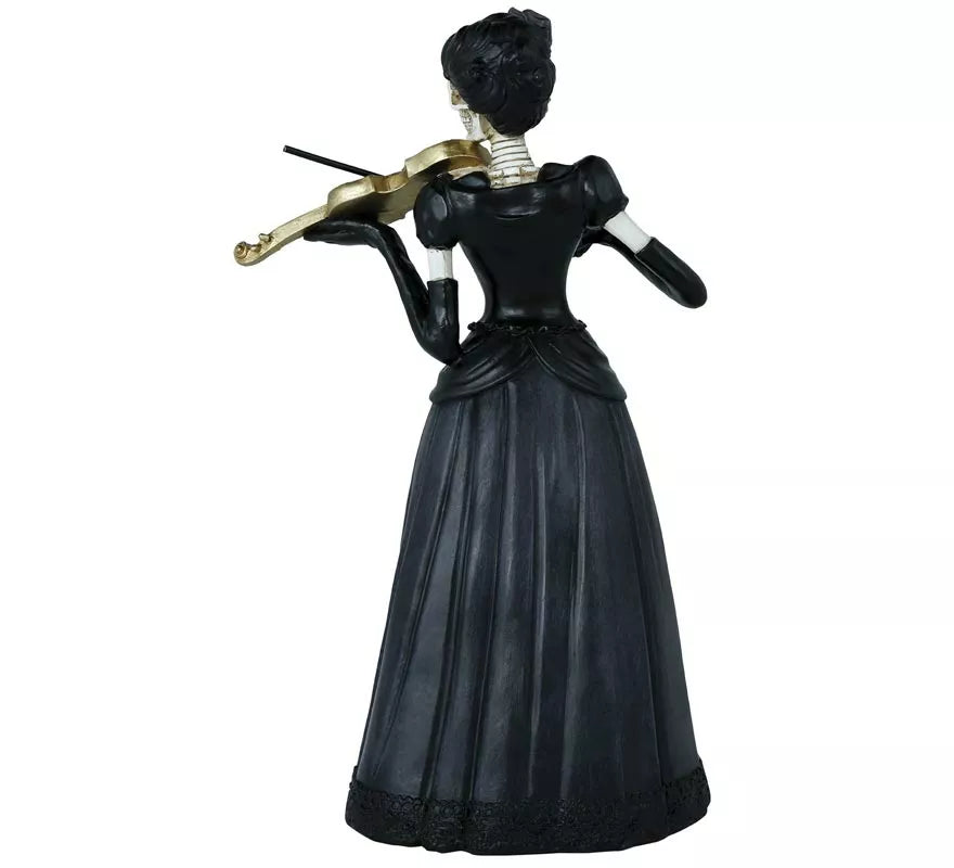 Translation missing: es.Dama Esqueleto con Violín de Resina de 26x15 cm