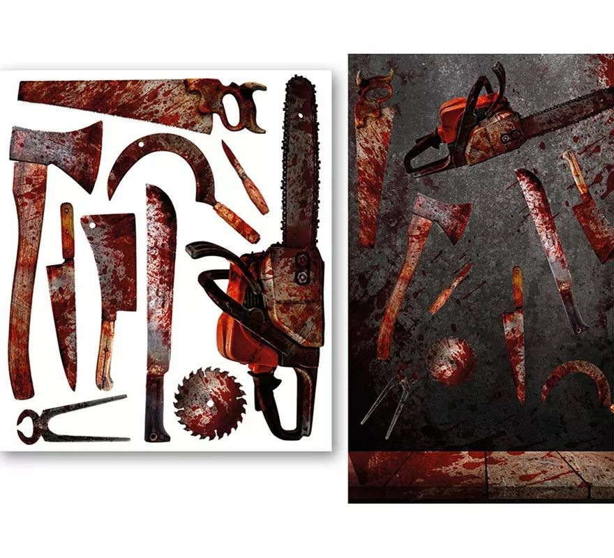 Translation missing: es.Decoración Adhesivo Mesa Armas Ensangrentadas 70x80 cm