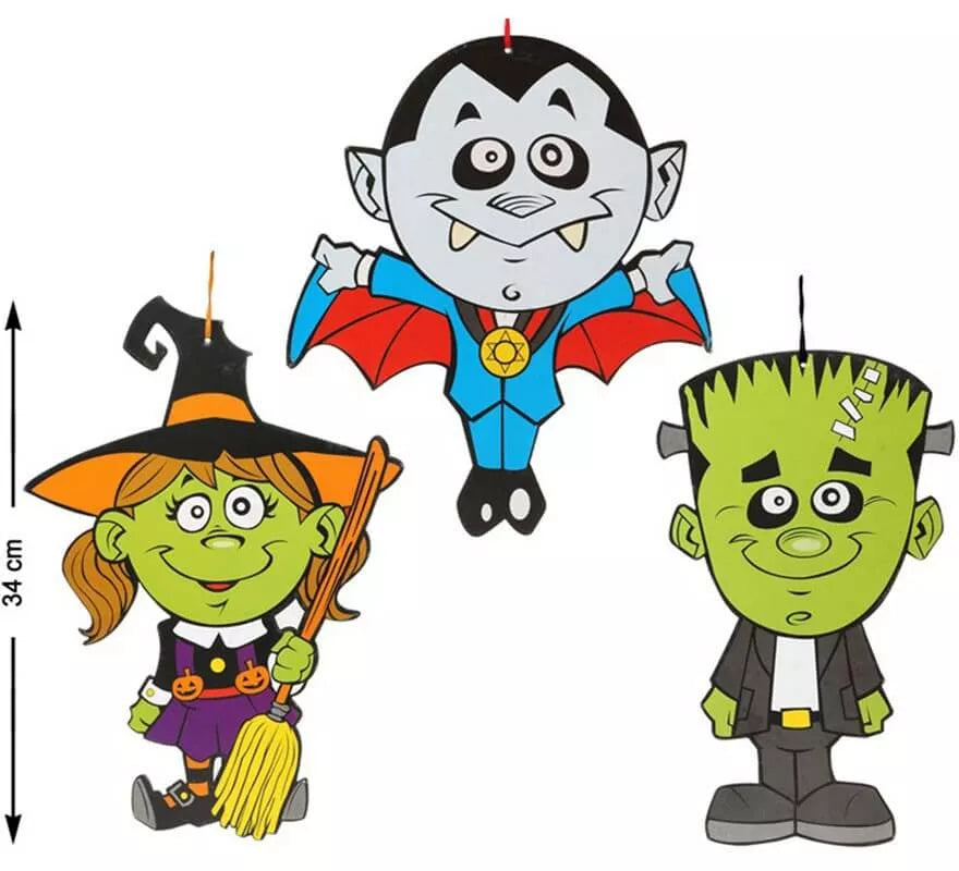 Translation missing: es.Decoración Colgante para Halloween en 3 modelos surtidos 34x24 cm