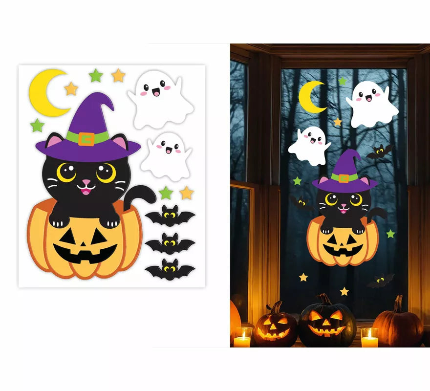Translation missing: es.Decoración Gel Gato con Calabaza 25x30 cm