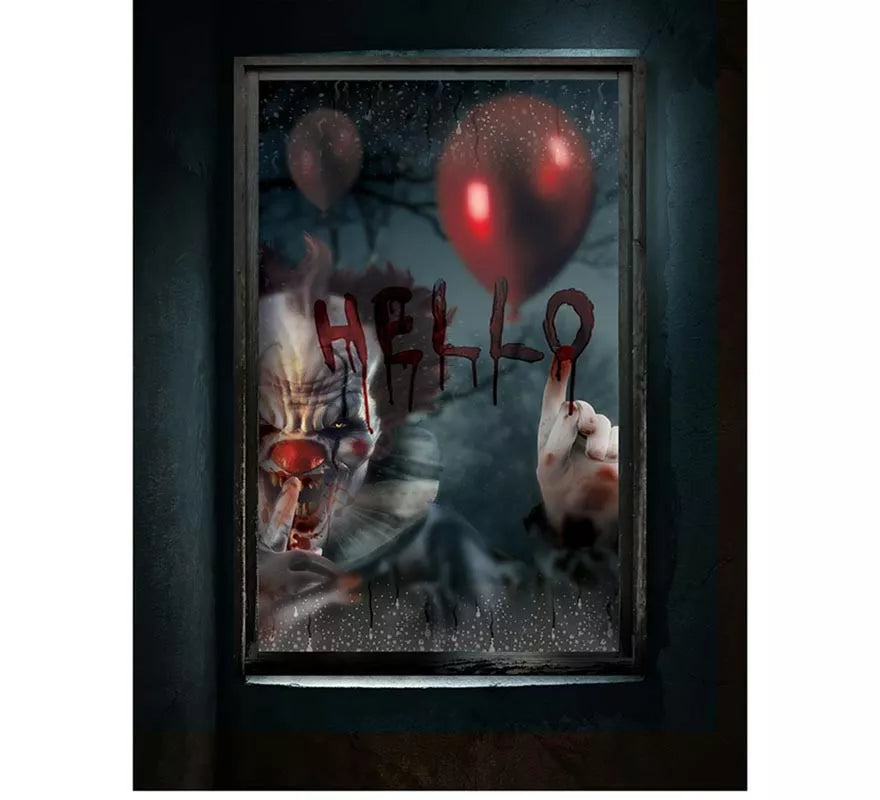 Translation missing: es.Decoración Ventana Payaso Asesino de 80x120 cm